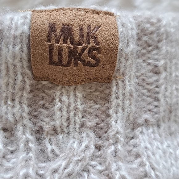 Muk Luks Cabin Sock - Cream Women's One Size - Picture 2 of 5